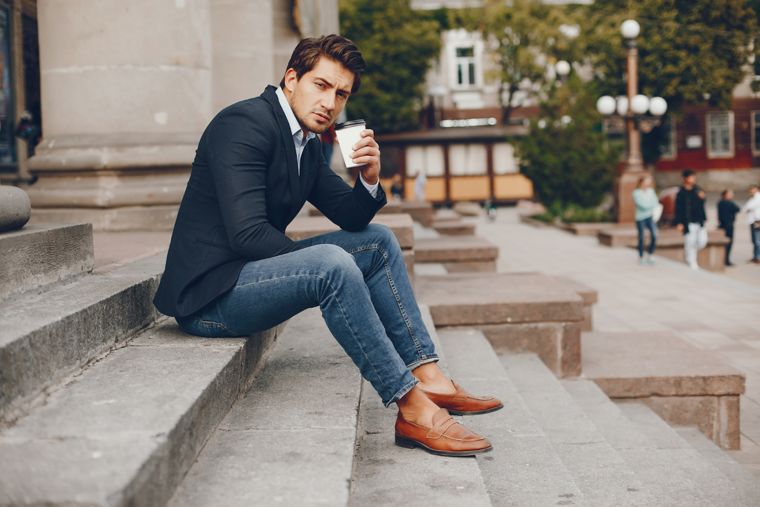 mocassins avec jean