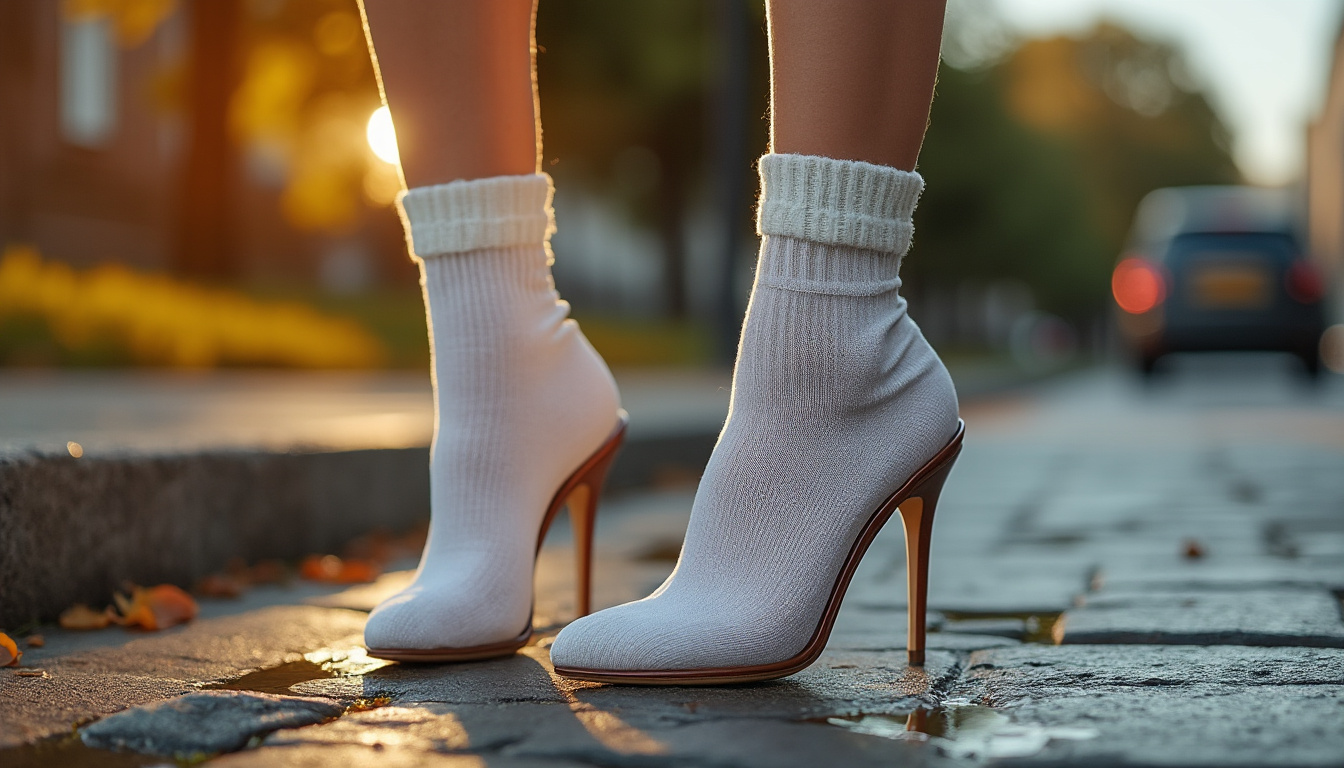 découvrez comment l’association audacieuse des escarpins et des chaussettes s’impose comme la tendance incontournable de la saison et révolutionne les codes de la mode.